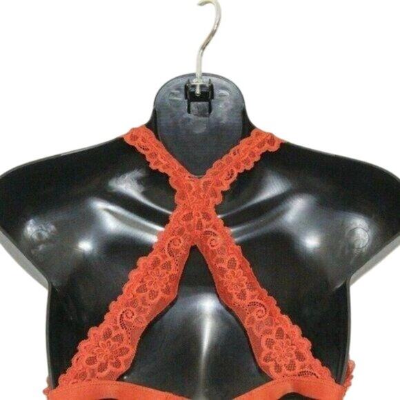 Aerie Bra Bralette Women's Size XS Burnt Orange NEW Racerback V-Front Comfort - Picture 6 of 8